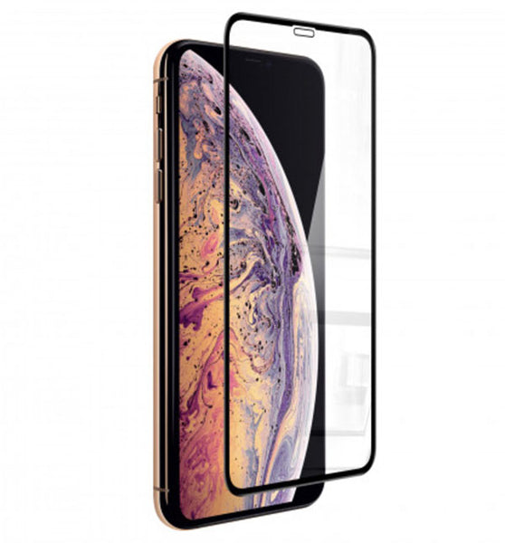 Verre trempé iPhone XR / 11 noir contour intégral 5D bords incurvés 9H